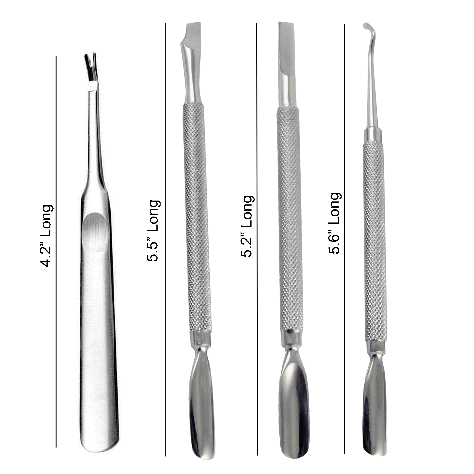 CUTICLE NIPPER PUSHER INGROWN TOENAIL LIFTER  PEDICURE NAIL CARE TOOLS (5 PC)