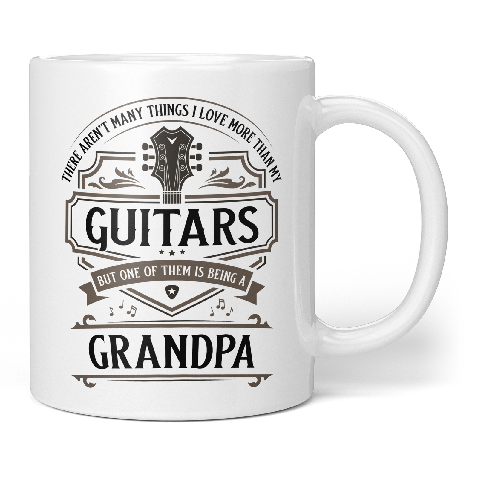 Guitar Mug - Personalized Guitar Gift for Grandpa, Dad, Mom, Custom Name Cup