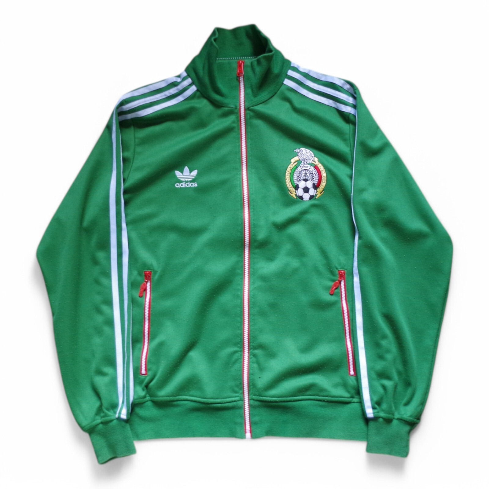 【激レア】 サッカー メキシコ代表 adidas ジャージ Mサイズ 上下セット 1986 MEXICO RETRO FOOTBALL SOCCER ZIP TRACK JACKET ADIDAS sz