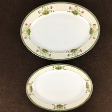 Vintage Meito China Platters Hand Painted Made in Japan ...