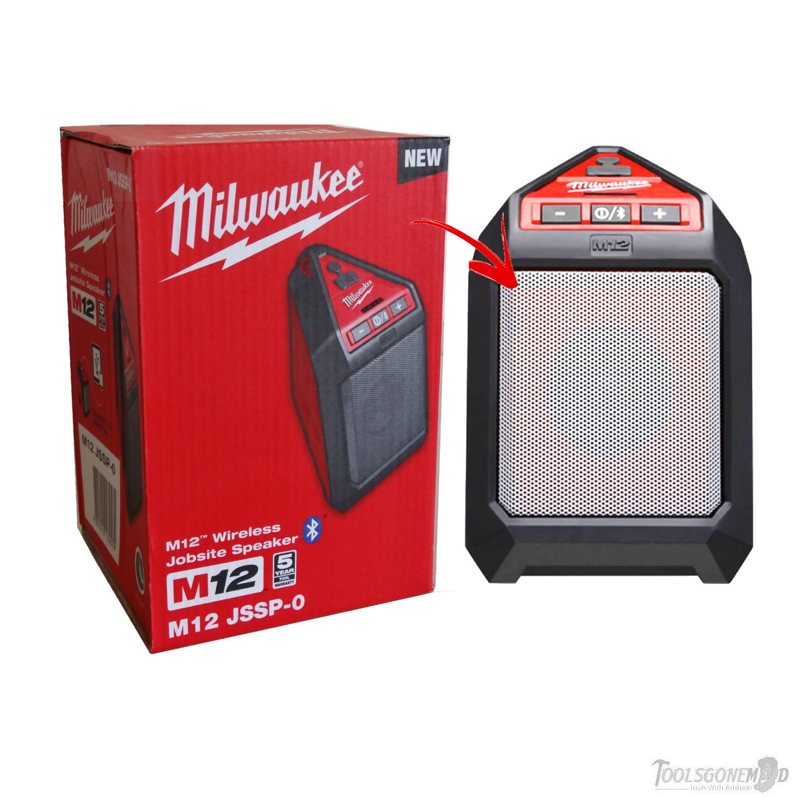 MILWAUKEE M12JSSP0 M12 12V WIRELESS JOBSITE BLUETOOTH SPEAKER+CHARGER