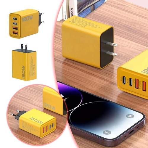 120W 4-Port USB C Fast Wall Charger Block For All Cell Phone iPad lot