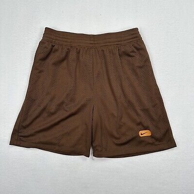 Nike Dri-Fit Kids Youth Athletic Training Shorts Size XL Brown DX5378 Loose Fit