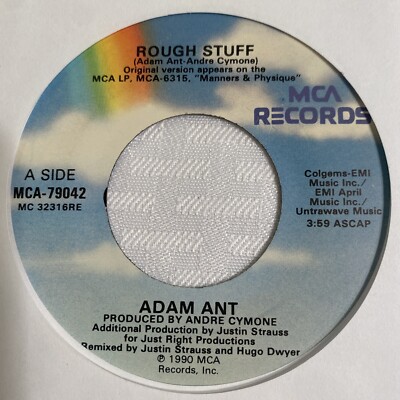 Adam Ant 45 Rough Stuff / Bright Lights Black Leather  MCA NEW reissue unplayed