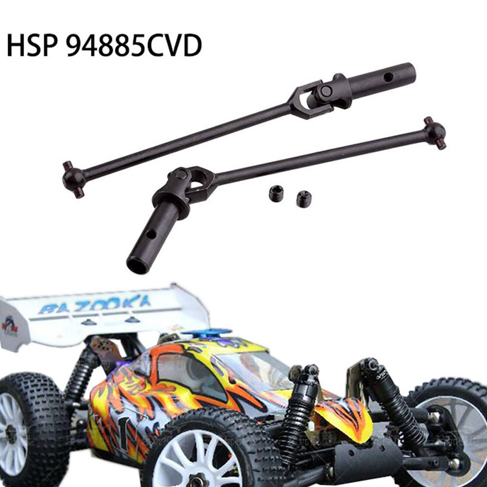 2PCS Steel Universal Drive Shaft CVD Transmission for HSP 94