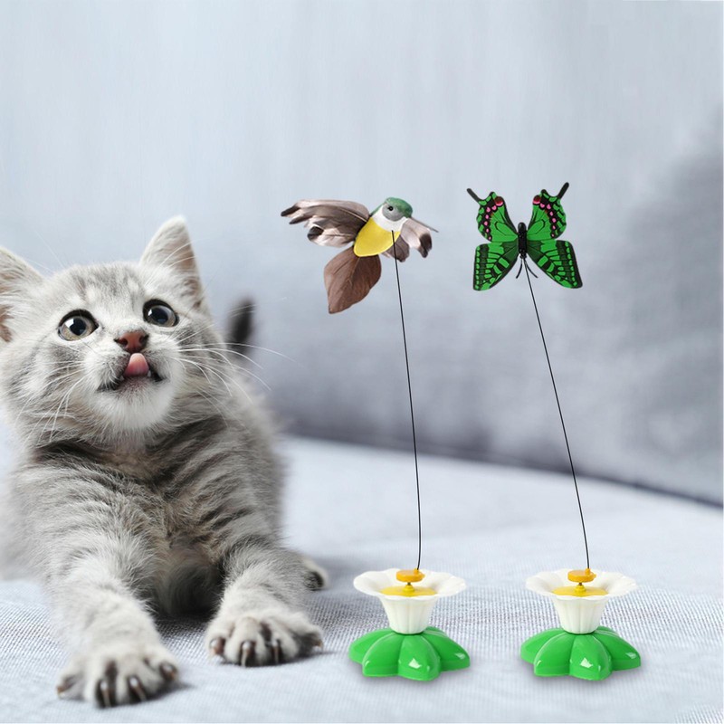 Indoor Wand Rotating Interactive Toys Battery Powered Pets Playing Toy