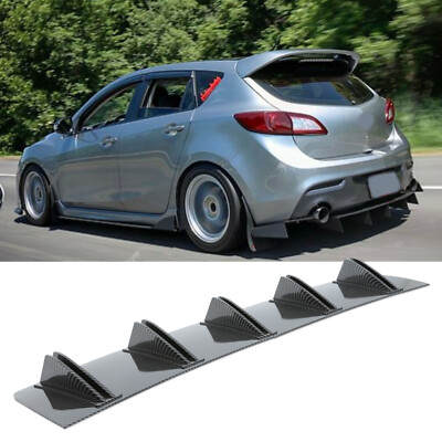 For Mazdaspeed 3 09-2013 Rear Bumper Lip Side 5-Fins Splitter Diffuser Spoiler