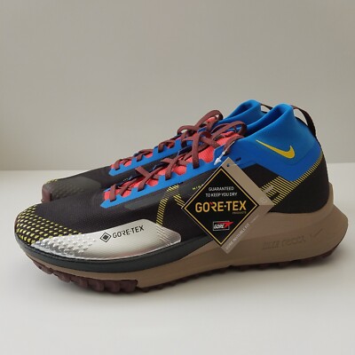 Men's 8.5 Nike React Pegasus Trail 4 GORE-TEX Shoes Black-Multi DJ7926-003 NEW