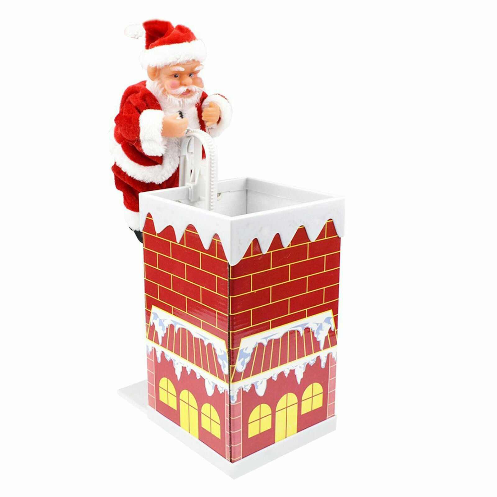 Babbo Natale Che Scende Nel Camino Movimento Decorazione Natale sus 1