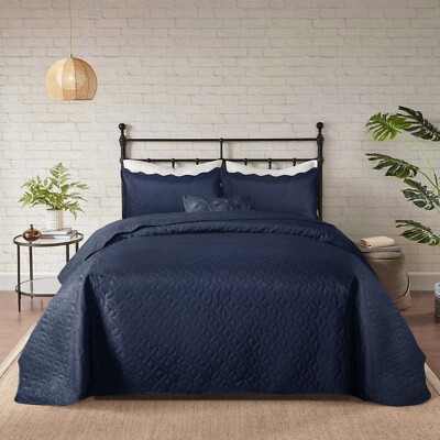 3 Piece Bedspreads Full/Queen Size 90x96'' Quilted Bedspread Set With Pillows