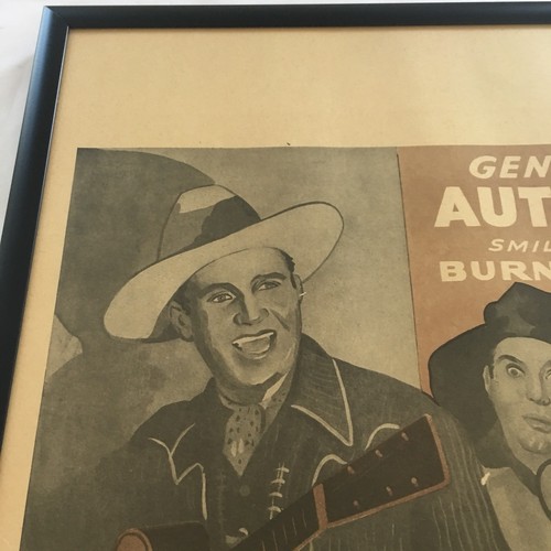 Tumbling Tumbleweeds Lobby Movie Card Window Size Republic 1944 Vintage Framed