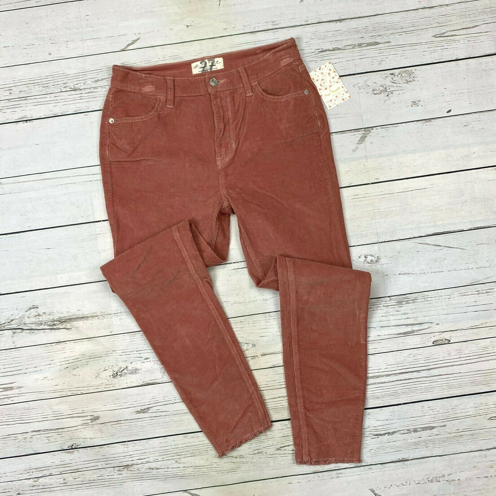 Free People Skinny Corduroy Pants Jeans Size 27 Modern Mauve