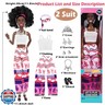 dollbie 6 Pack African American Fashion Dolls Set with Mix and Match Outfits – 11.5