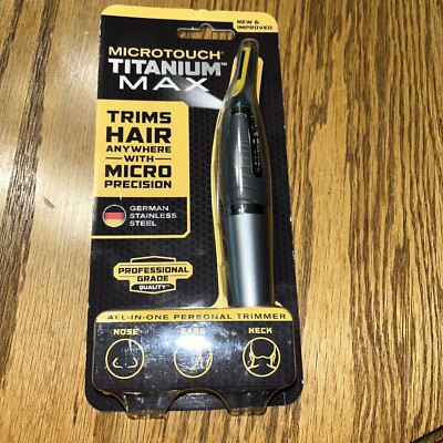 NEW Professional Microtouch Titanium Max Hair Trimmer Nose Ears Neck and Body(J)