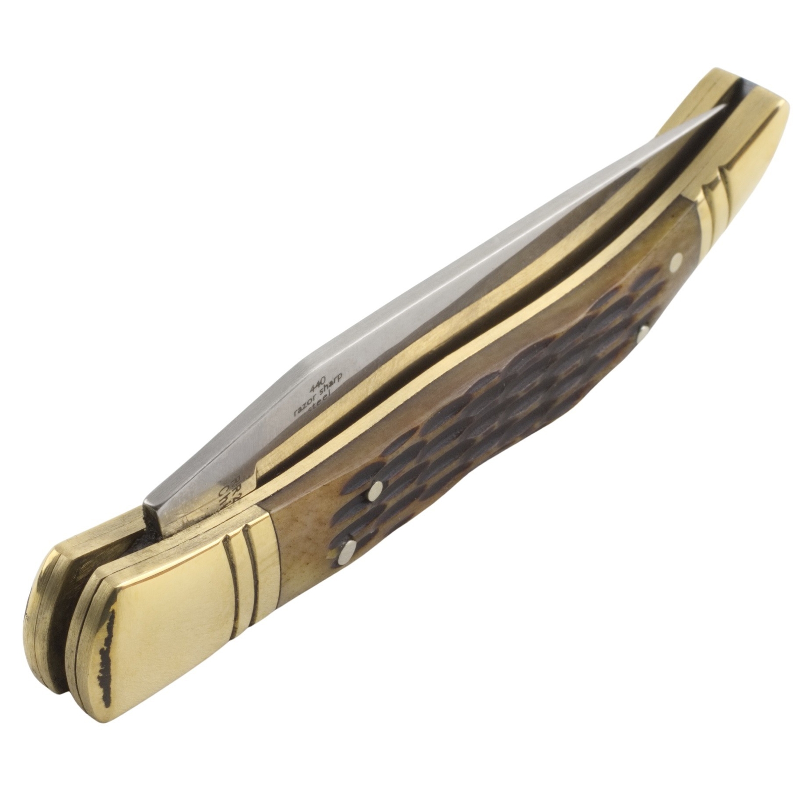 ★ mignon.r.l★ Rough Rider Jigged Bone Handles French Tickler Pocket Knife