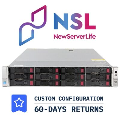 HP DL380 G9 12LFF + 2SFF 2x E5-2643v3 3.4GHz =12 Cores 32GB P840 4xRJ45