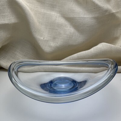 Vintage Baby Blue Unusual Circular Flowing Bowl By Holm E G Mad 14594-17