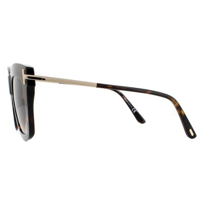 Pre-owned Tom Ford Sunglasses Dasha Ft0822 52f Dark Havana Brown Gradient