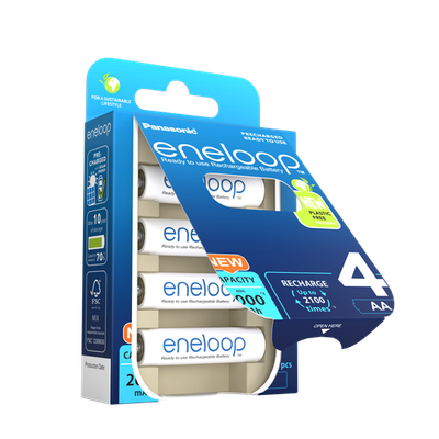 Panasonic Eneloop AA 2000mAh Batteries x 4 *BK-3MCDE-4BE Genuine Latest*