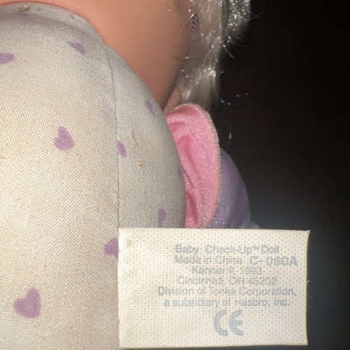 Vintage Baby Check Up Doll Kenner 1993 Blonde Hair Soft Body