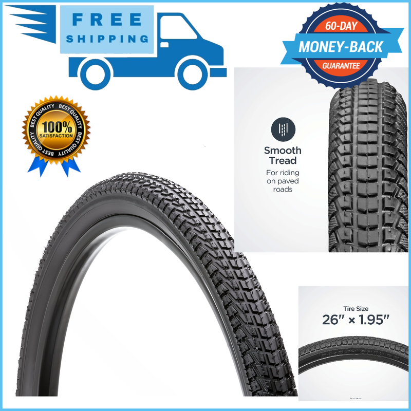 Schwinn Replacement Bike Tire Cruiser Bike 26 x 1.95-Inch Bl
