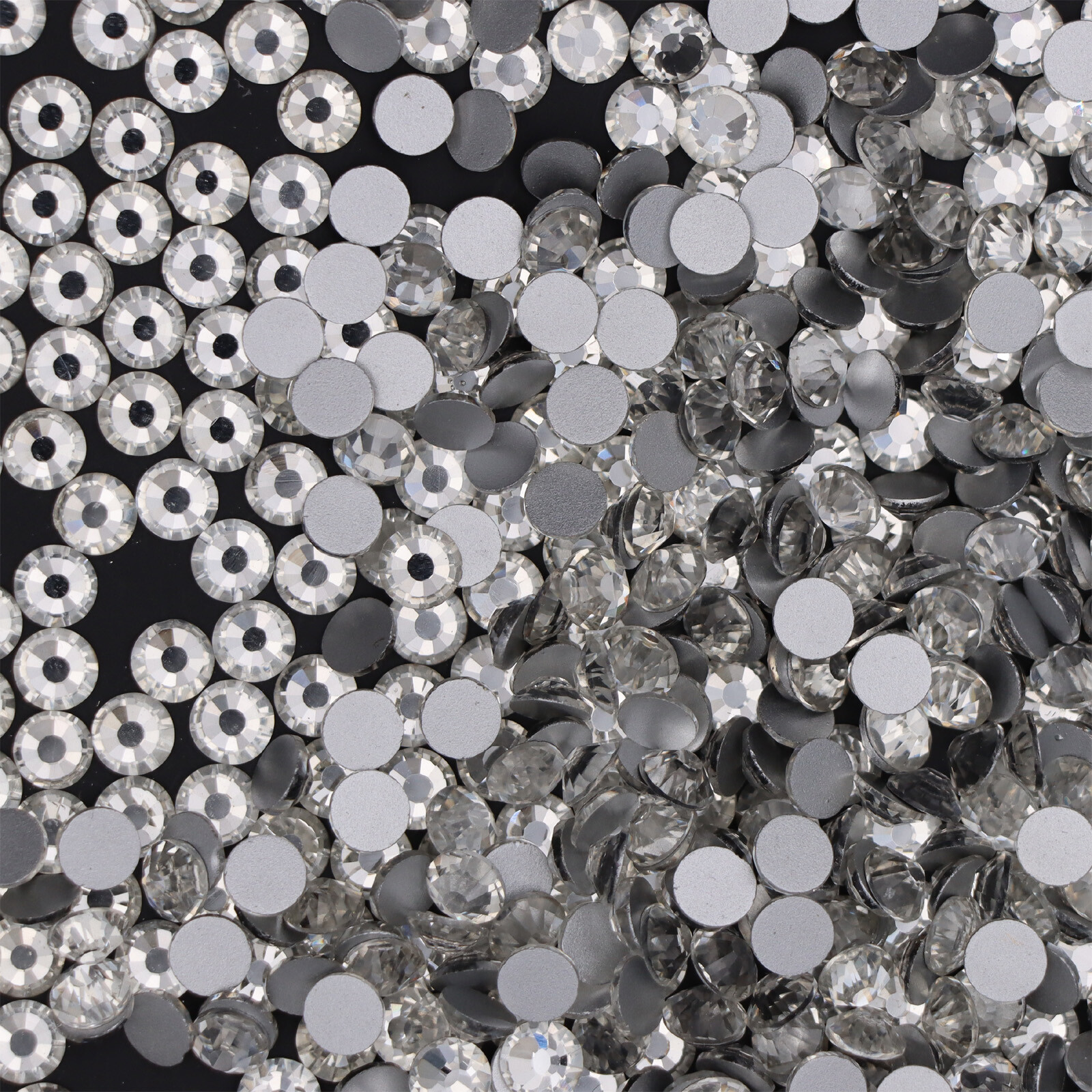 SS3-SS50 Glitter Crystal AB Nail Art Rhinestones Non Hot Fix FlatBack Stones