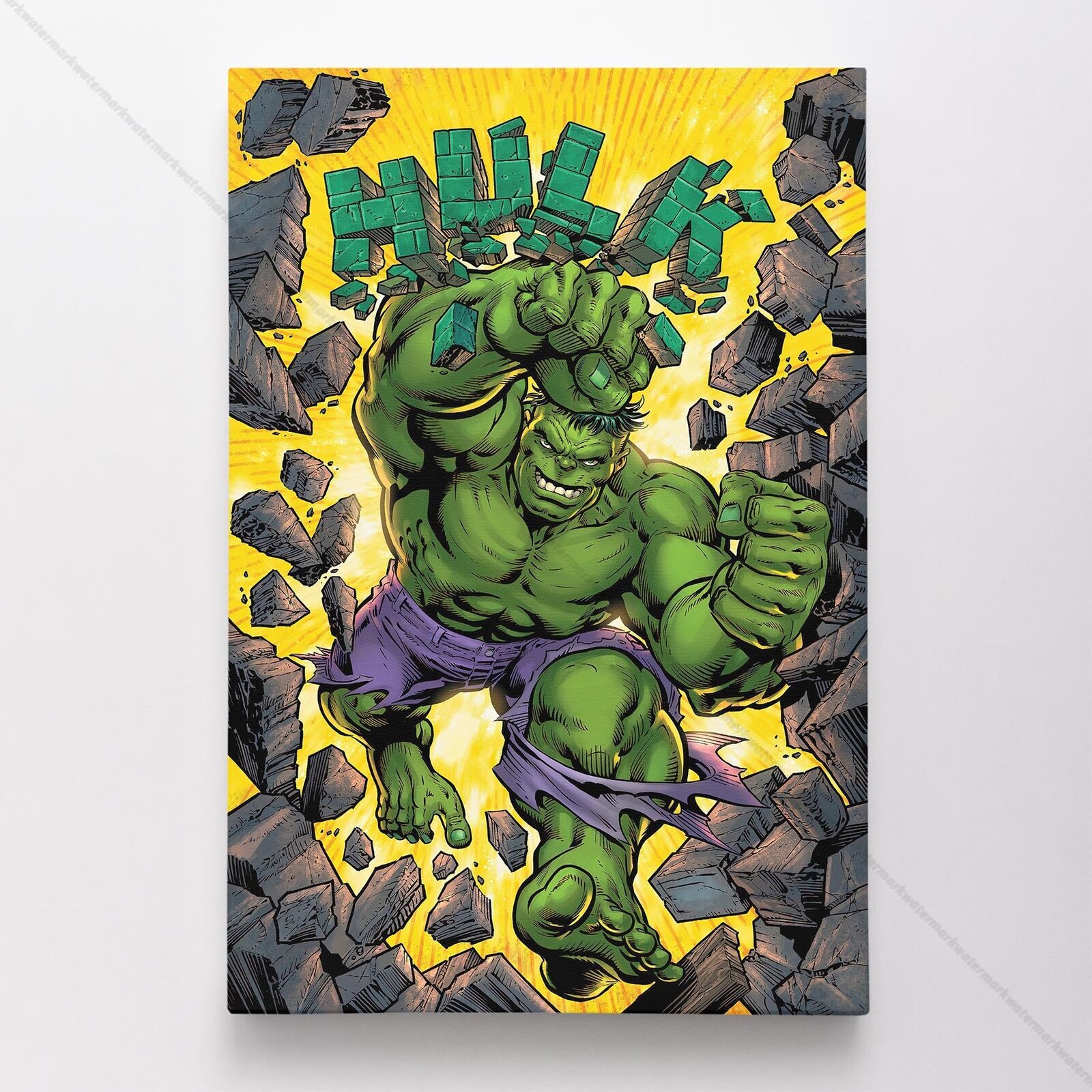 Hulk Smash Poster Canvas Vol 5 #1 Avengers Superhero Marvel Comic Book Art Print