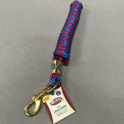 WEAVER LEATHER 10  Poly Lead Rope Line Brass Snap Horse Tack 35-2100 Pink Purple