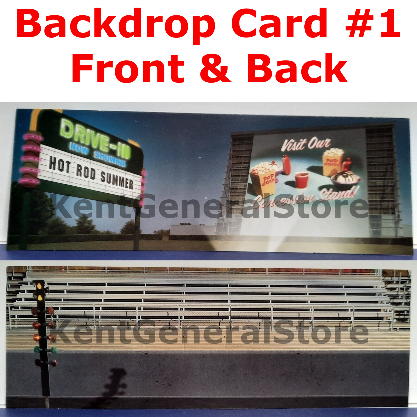 AMT Display Case clear plastic Black Base 1:24 1:25 Car Model w 4 Backdrops 600