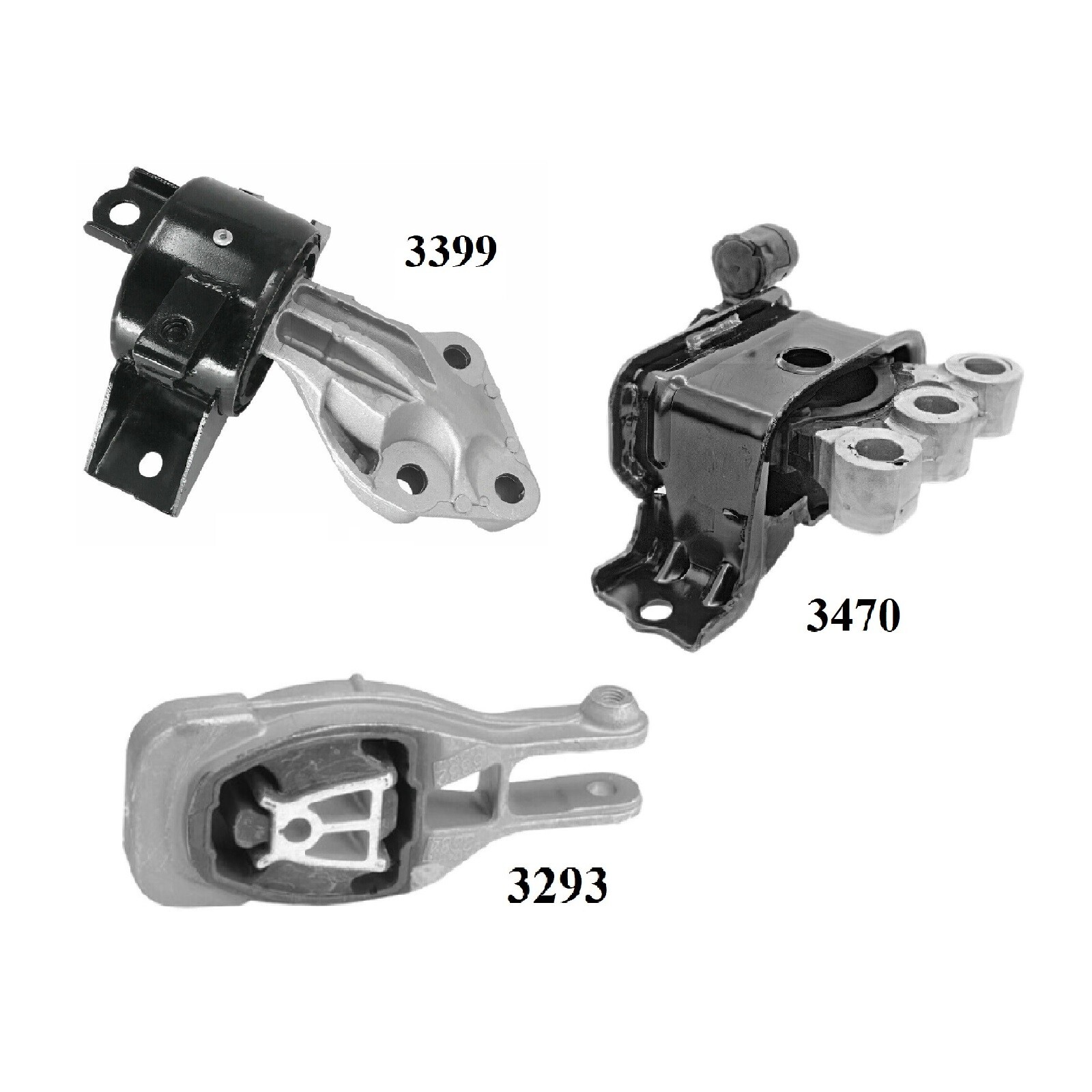 3PCS Motor & Trans Mount For CHEVROLET SONIC 1.6L & 1.8L - AUTO TRANS