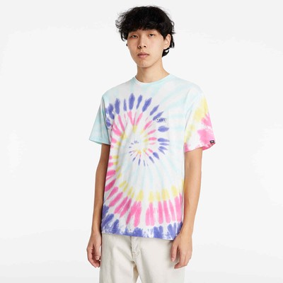 

Vans Spiraling Tie Dye T-Shirt Mens Mint Pink Purple Casual Top Activewear Tee, Multicolor, Vans Spiraling Tie Dye T-Shirt