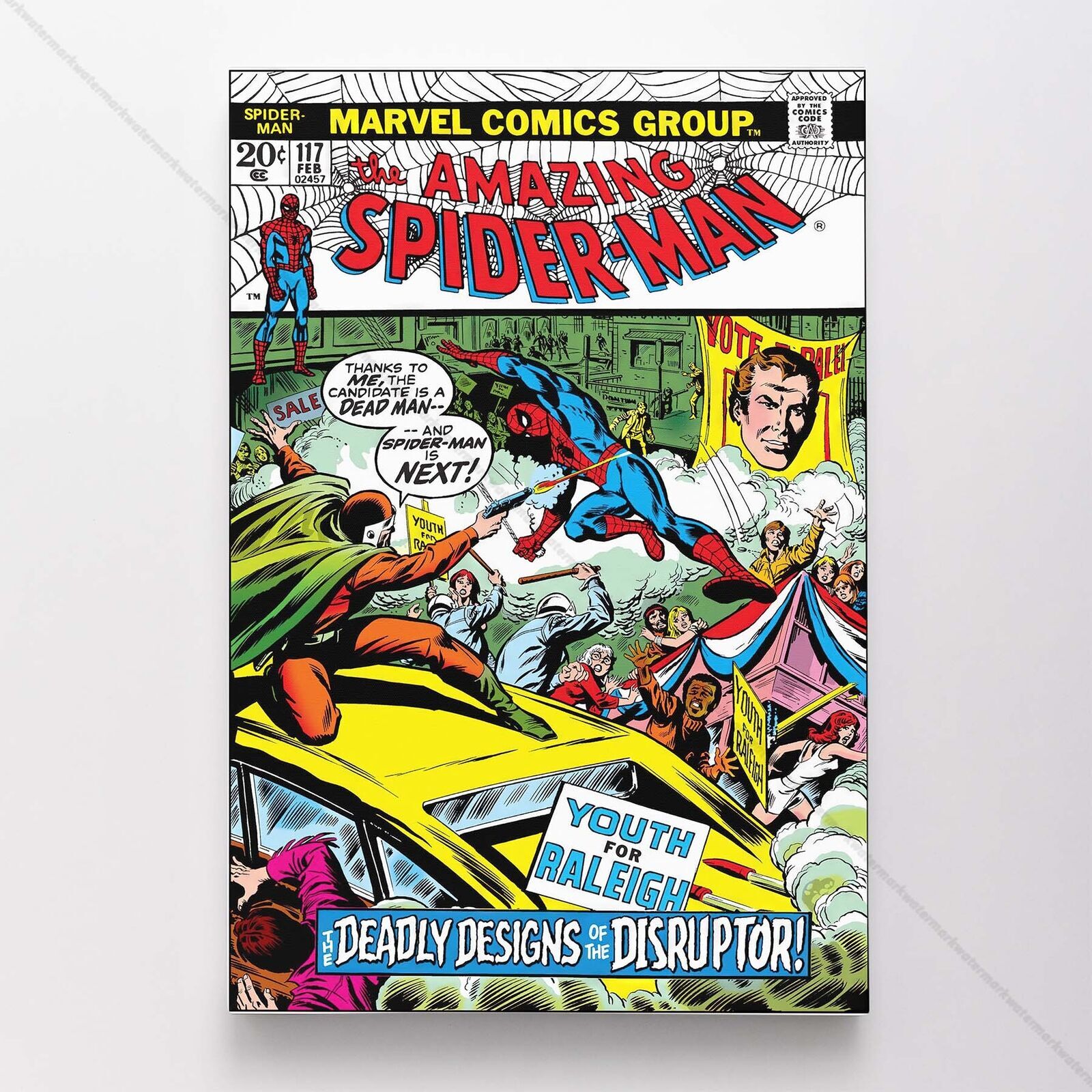 The Amazing Spider-Man #117 Poster Canvas Spiderman Marvel Comic Book Print