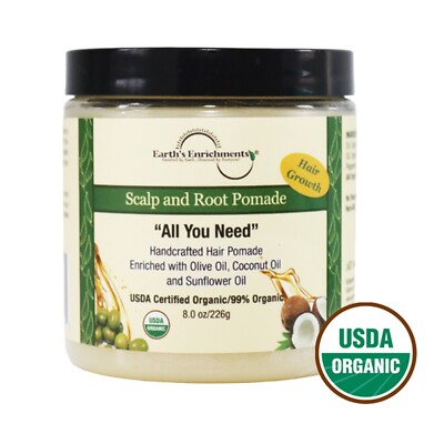 Organic Pomade - Hair Growth, Stops Itchy, Dry Scalp, Dandruff Relief, Grease