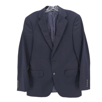 J CREW Navy Ludlow Essential Slim-fit suit jacket stretch four-season wool 36S