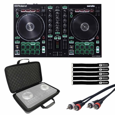 Roland DJ-202 DJ202 2-Channel 4-Deck Serato Intro DJ Controller w EVA Carry Case
