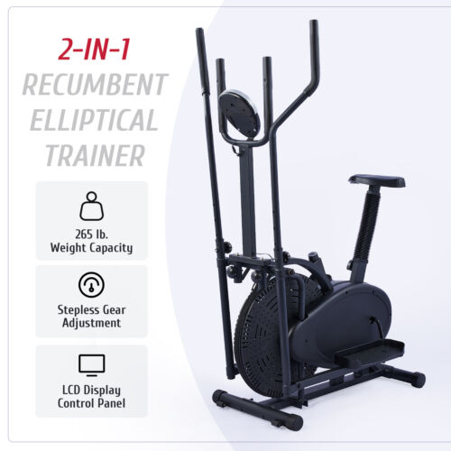 Exercise Machine W Lcd Display, Adjustable Seat & Resistance