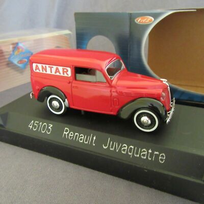 RENAULT JUVAQUATRE SOLIDO ANTAR ROUGE RED BOITE 1/43 TOLEE DIE CAST METAL