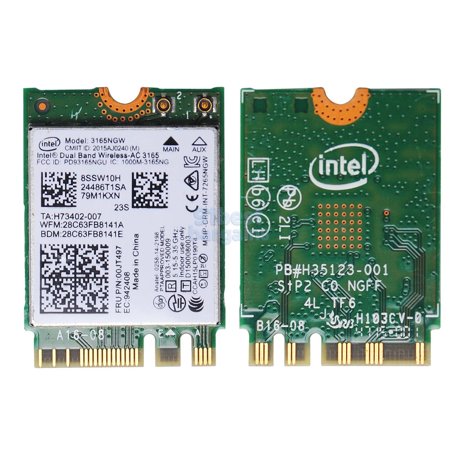 Scheda WiFi Lenovo Intel 3165NGW AC Dual-band NGFF M.2 - 00JT497