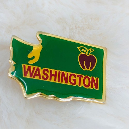 Vtg State of Washington Souvenir Enamel Lapel Pin