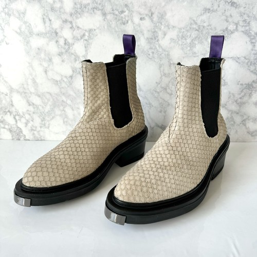 Eytys Beige Nikita Scaled Chelsea Lug Sole Ankle Boots Size