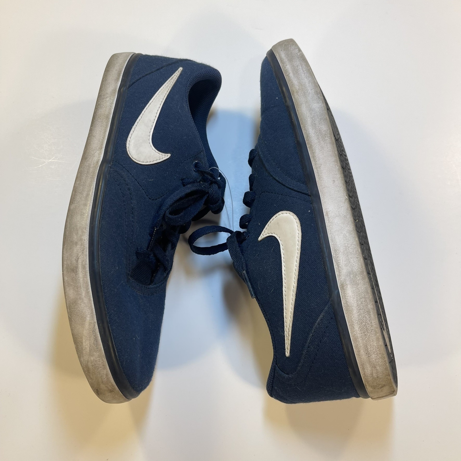 NIKE SB CHECK SOLAR CANVAS SHOES SNEAKERS Sz 9 Midnight Blue 