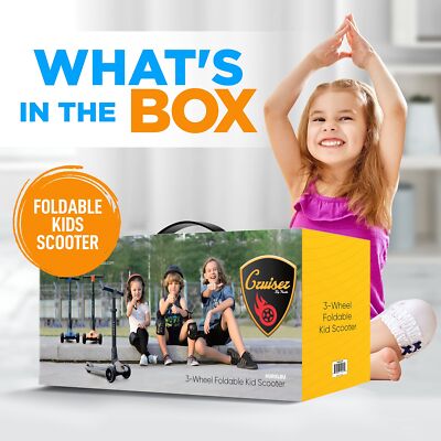 Hurtle 3 Wheeled Scooter for Kids - Foldable Stand Child Toddlers Toy Kick Sc...