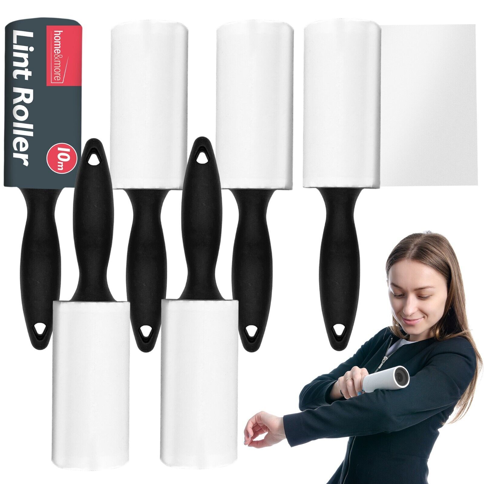 6pk x 10m Lint Roller Refills Rolls Pet Hair Clothes Fluff Dust Remover Sticky eBay