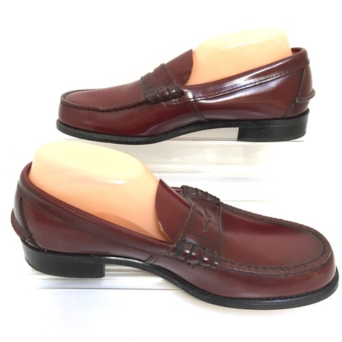 Vintage SEBAGO Men's Antiqued Brown Leather Penny Loafers Size 8.5E  I2