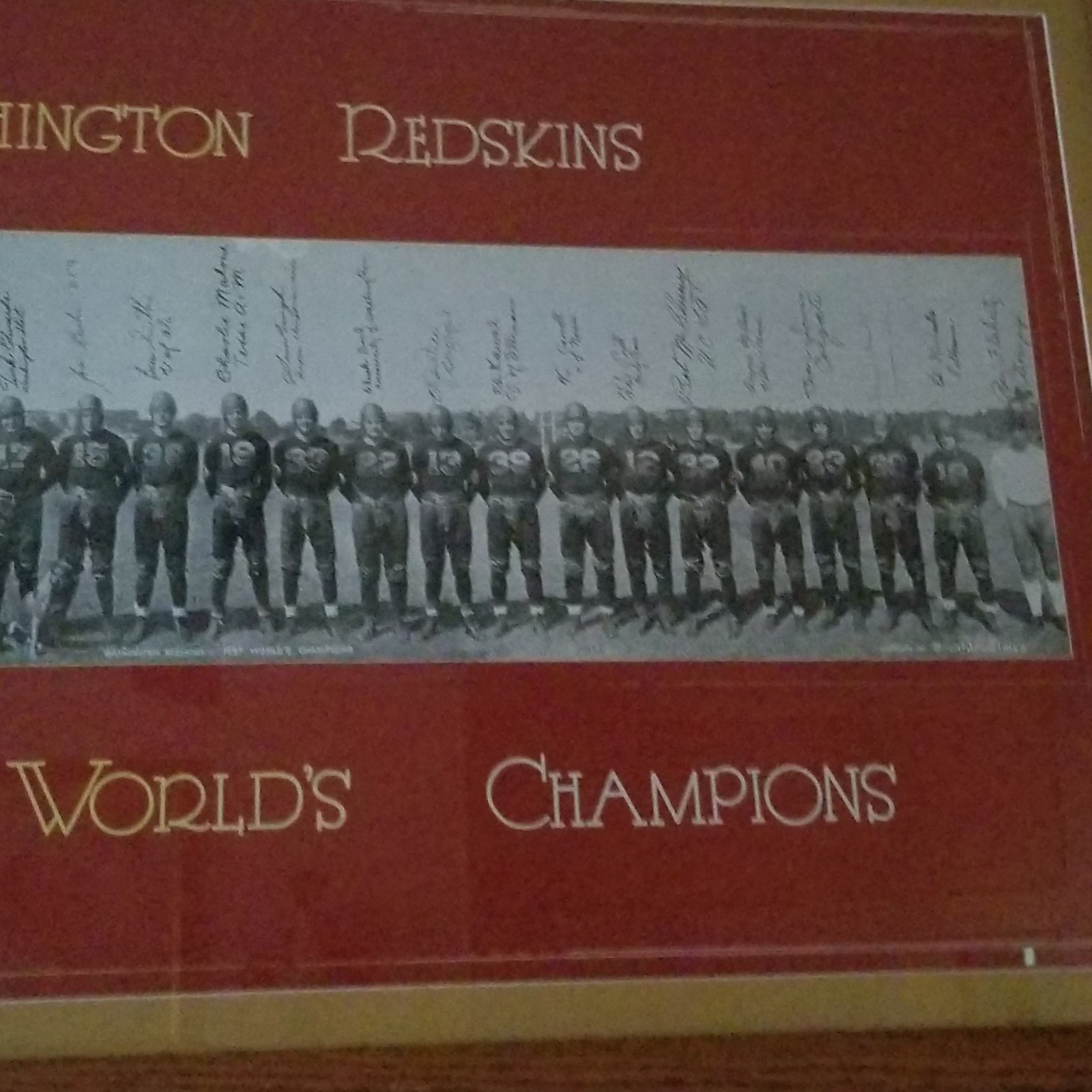 Washington Redskins 1937 World Championship Autographed Team Photo  26