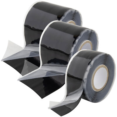 SeKi selbstverschweißendes Silikonband 2,5cm / 3,8cm / 5cm breit x 3m lang schwa