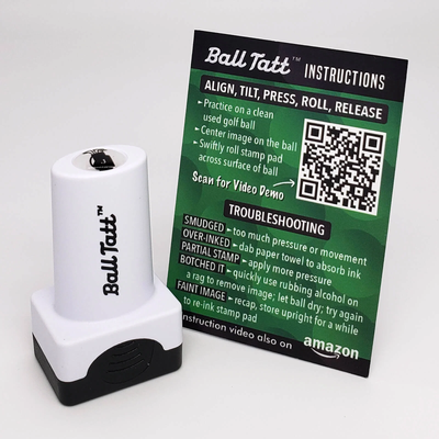 Ball Tatt - J Golf Bag Golf Ball Stamp Marker Quick-Dry Self-Inking Ball Stamper