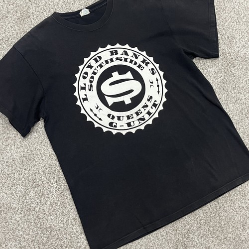 Lloyd Banks T Shirt Large Black VTG y2k guerilla G Unit Hip