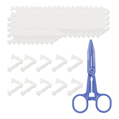 100X Umbilical Cord Clamps 1 Hemostatic Forcep Umbilical Cord Clip Kit Animal US