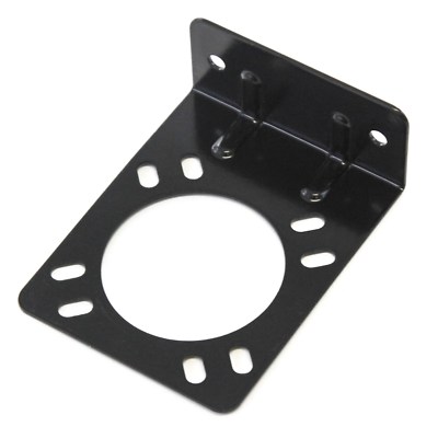 Mount Bracket 7 Way Truck Trailer Plug Connector RV 7 Way Blade Metal New